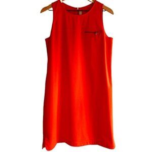 Loft Women's Size 10 Mini Dress in a Colorful Summer Orange